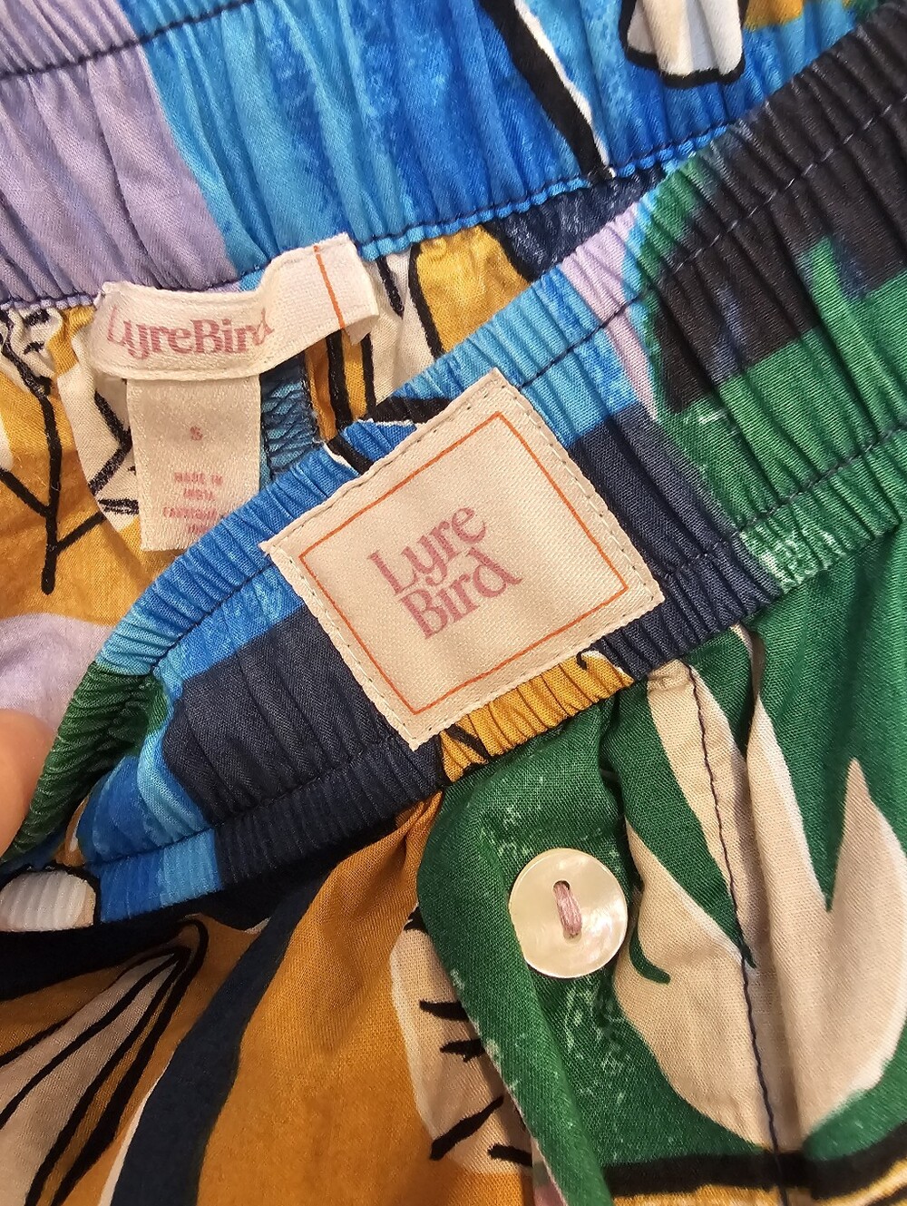 Lyre Bird Anthropologie Wren Boxer Campfire Print Pants Pajama New Small - Picture 5 of 5